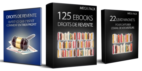 Megapack 125 ebooks pour vente en ligne