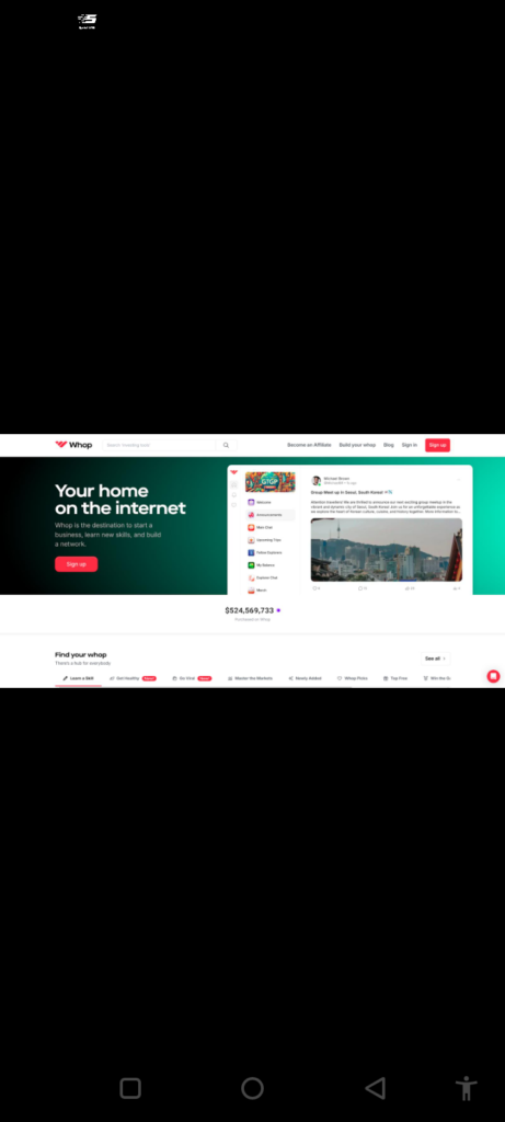 Statistiques et promotion des ventes sur Whop